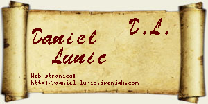Daniel Lunić vizit kartica